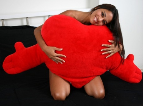 Latina girl Polliana is all tease in bra and underwear ensemble