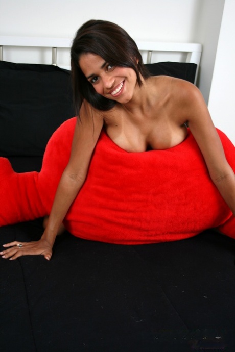 Latina girl Polliana is all tease in bra and underwear ensemble