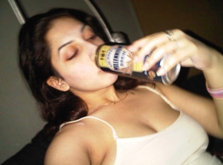 Indian solo girl takes self shots of her big natural tits