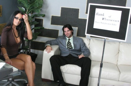 Sexy MILF in glasses Mikayla interviewing and fucking a new office guy