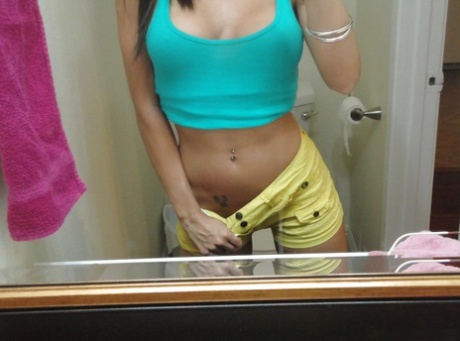 Glamourous girlfriend Capri Cavanni gets naked and takes a video of herself