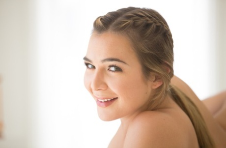 Sexy teen Blair Williams exposes her fantastic natural body on a massage table
