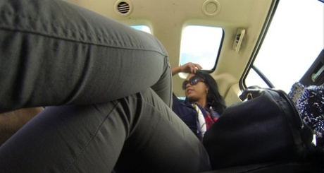 Gorgeous ebony Harley Dean exposes her natural body and gets rammed in a car